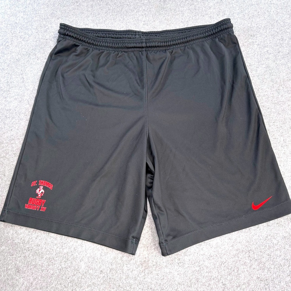 Nike‎ Athletic Shorts Mens Large Black St. Thomas Rugby Varsity XV Performance
